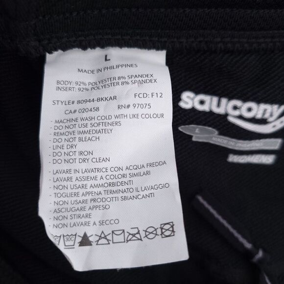 Saucony Omni LX Tight II Zip Leg Slit Warm + Dry Moisture Wicking Leggings Large - Picture 12 of 13